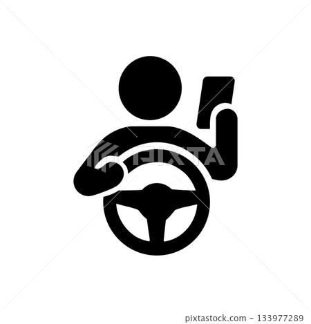 Distracted Driving Behavior Icon 133977289