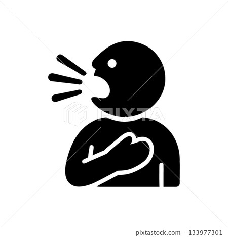Dry Coughing Sickness Icon Dry Coughing Sickness Icon 133977301