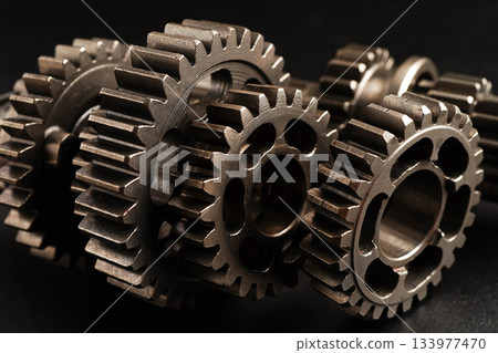 Metal gear wheel engine car and bike, mechanic industry. Metal gear wheel engine car and bike, mechanic industry. 133977470