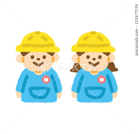 Kindergarten children illustration pastel cute icon 133977539