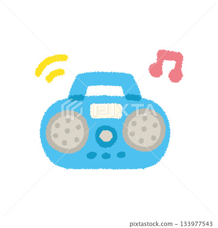 Boombox simple illustration pastel cute icon Boombox simple illustration pastel cute icon 133977543