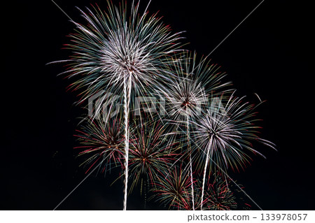 Beautiful parabolic fireworks at the Nagano Ebisu-ko Fireworks Festival Beautiful parabolic fireworks at the Nagano Ebisu-ko Fireworks Festival 133978057