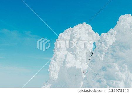 山形縣藏王市美麗的樹冰 133978143