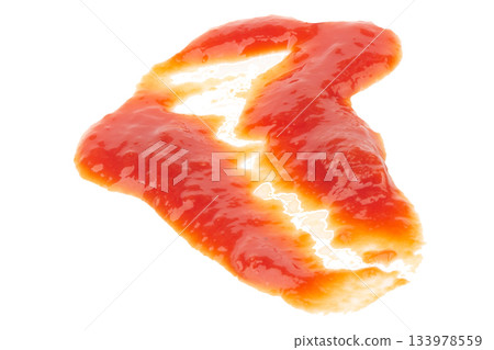 tomato ketchup isolated on white background 133978559