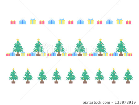 Christmas tree present line Christmas tree present line 133978919