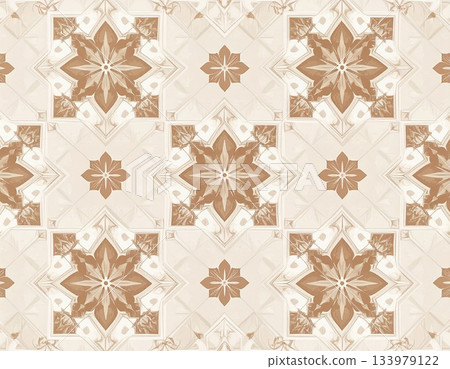 Color image. Ceramic tiles with geometric patterns. Material for interior in natural color. Texture of building materials. Design mockup and background. Color image. Ceramic tiles with geometric patterns. Material for interior in natural color. Texture of building materials. Design mockup and background. 133979122