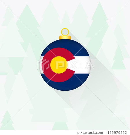 Colorado State Flag Christmas Decoration. Colorado State Flag Christmas Decoration. 133979232