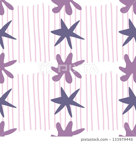 Spots, lines, dots. A seamless vector pattern of minimalist, trendy, hand-drawn abstract elements 133979448