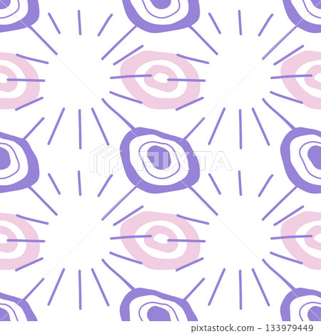 Spots, lines, dots. A seamless vector pattern of minimalist, trendy, hand-drawn abstract elements 133979449