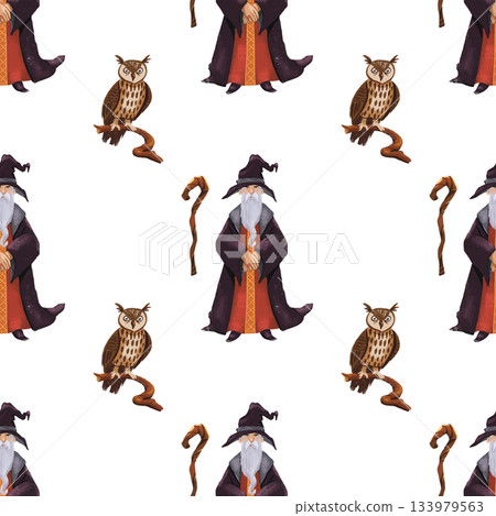 Seamless pattern. Day of the Dead. Illustration of a Mexican holiday, Halloween, horror, Magic Seamless pattern. Day of the Dead. Illustration of a Mexican holiday, Halloween, horror, Magic 133979563