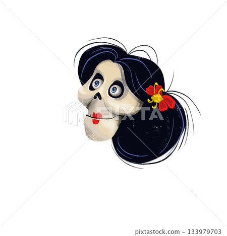 A digital PNG image featuring Halloween, Magic, and Day of the Dead. for your design A digital PNG image featuring Halloween, Magic, and Day of the Dead. for your design 133979703