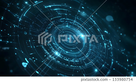 Satellite and signal transmission background with radar and orbit visuals. Satellite and signal transmission background with radar and orbit visuals. 133980754