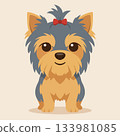 Adorable Yorkshire Terrier Cartoon Icon 133981085