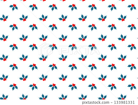 Holly pattern wallpaper 133981331