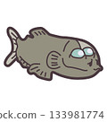 一張簡單、變形的可愛德米尼吉斯魚插圖 133981774
