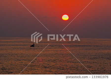 Sunrise on the Seto Inland Sea ferry route 133981976