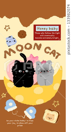 Adorable Cartoon Animal and Food Illustrations with Playful Sweet Designs 133982074