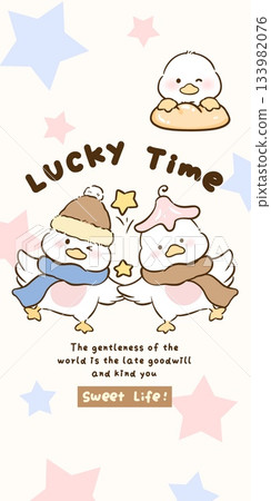 Adorable Cartoon Animal and Food Illustrations with Playful Sweet Designs 133982076