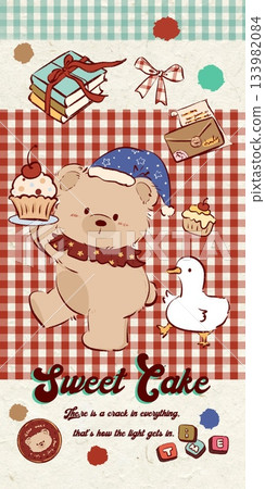Adorable Cartoon Animal and Food Illustrations with Playful Sweet Designs Adorable Cartoon Animal and Food Illustrations with Playful Sweet Designs 133982084