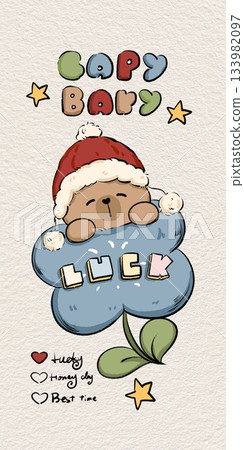 Adorable Cartoon Animal and Food Illustrations with Playful Sweet Designs 133982097