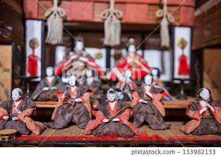 Japanese children dolls in Tenryo Hina Goten museum, Hita, Japan 133982133