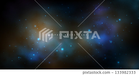 Sky galaxy cloud nebula stars dark night universe milky way cosmos vector illustration. 133982333