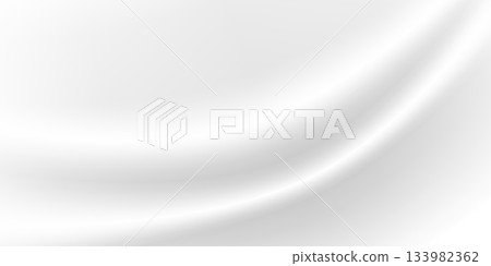 Abstract softness white fabric clean curve wave grey shadow background vector 133982362