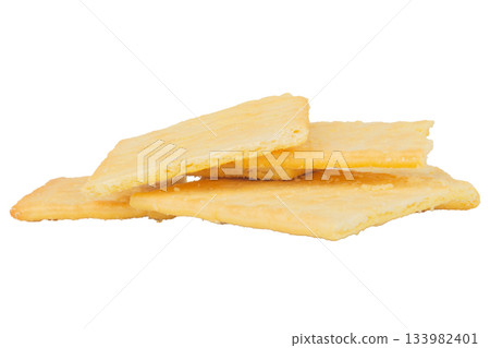 biscuits broken isolated on white background biscuits broken isolated on white background 133982401