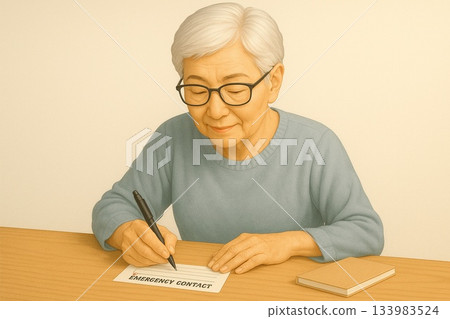 老年人填寫緊急聯絡卡 133983524