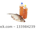Draft beer and dried fish 133984239