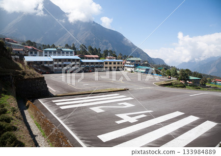Tenzing Hillary airport view, Lukla, Nepal 133984889