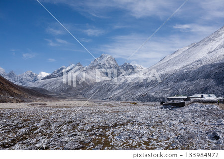 Landscape from Pheriche town area, EBC trekking, Nepal 133984972
