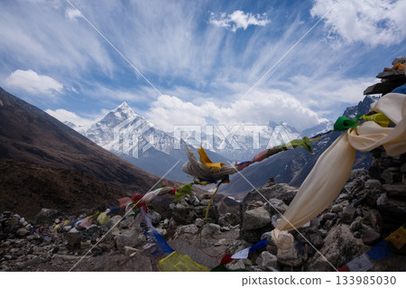 Landscape from Chukpi Lhara viewpoint, Dughla, Nepal Landscape from Chukpi Lhara viewpoint, Dughla, Nepal 133985030
