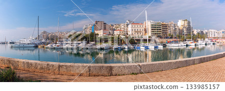 Luxury yachts in Piraeus harbor, Greece Luxury yachts in Piraeus harbor, Greece 133985157
