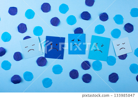 Blue monday concept, post-holiday blues 133985847