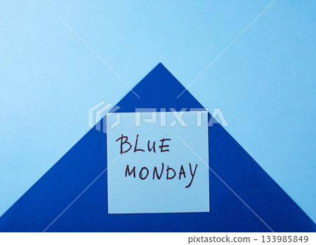 Blue monday concept, post-holiday blues Blue monday concept, post-holiday blues 133985849