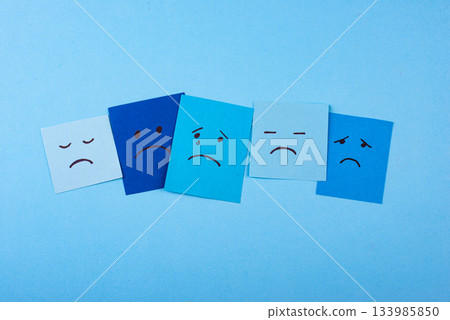 Blue monday concept, post-holiday blues Blue monday concept, post-holiday blues 133985850