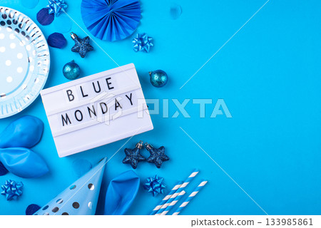 Blue monday concept, post-holiday blues 133985861