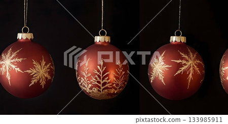 Red, gold and copper Christmas background, ideal for posters and holiday cards 133985911