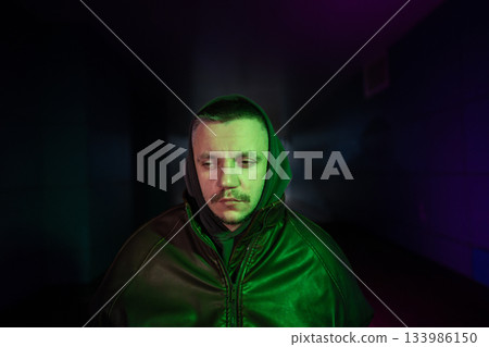 Depressed lonely man shows signs of heavy life crisis after lost with fatigue and emotional pain Depressed lonely man shows signs of heavy life crisis after lost with fatigue and emotional pain 133986150