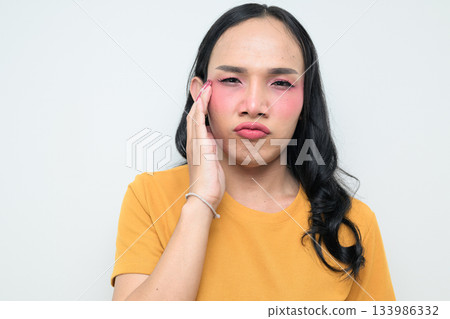 portrait of a young Asian transgender person portrait of a young Asian transgender person 133986332