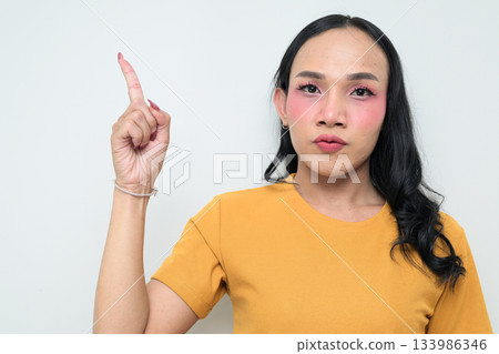 portrait of a young Asian transgender person portrait of a young Asian transgender person 133986346