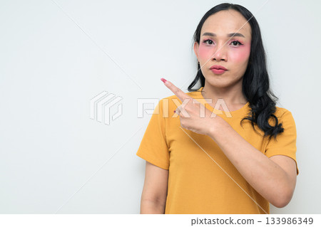 portrait of a young Asian transgender person portrait of a young Asian transgender person 133986349
