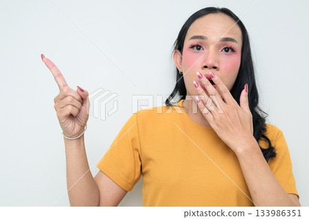 portrait of a young Asian transgender person portrait of a young Asian transgender person 133986351