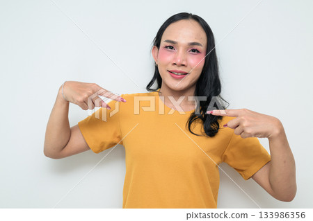 portrait of a young Asian transgender person portrait of a young Asian transgender person 133986356