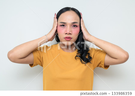 portrait of a young Asian transgender person portrait of a young Asian transgender person 133986359