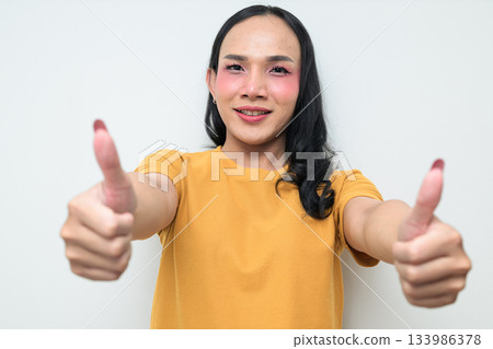 portrait of a young Asian transgender person 133986378