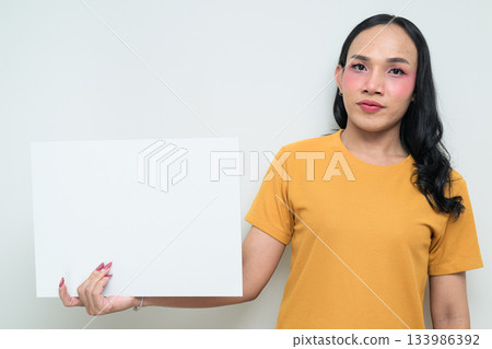 portrait of a young Asian transgender person 133986392