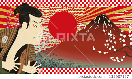 浮世繪風格的插圖 浮世繪風格的插圖 133987137