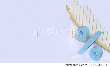 Falling Interest Rate Trend Concept 3d rendering. Falling Interest Rate Trend Concept 3d rendering. 133987331
